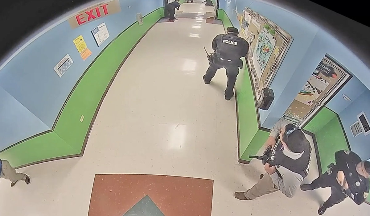 Video Inside Uvalde School Shows Officer Stopping For Hand Sanitizer ...