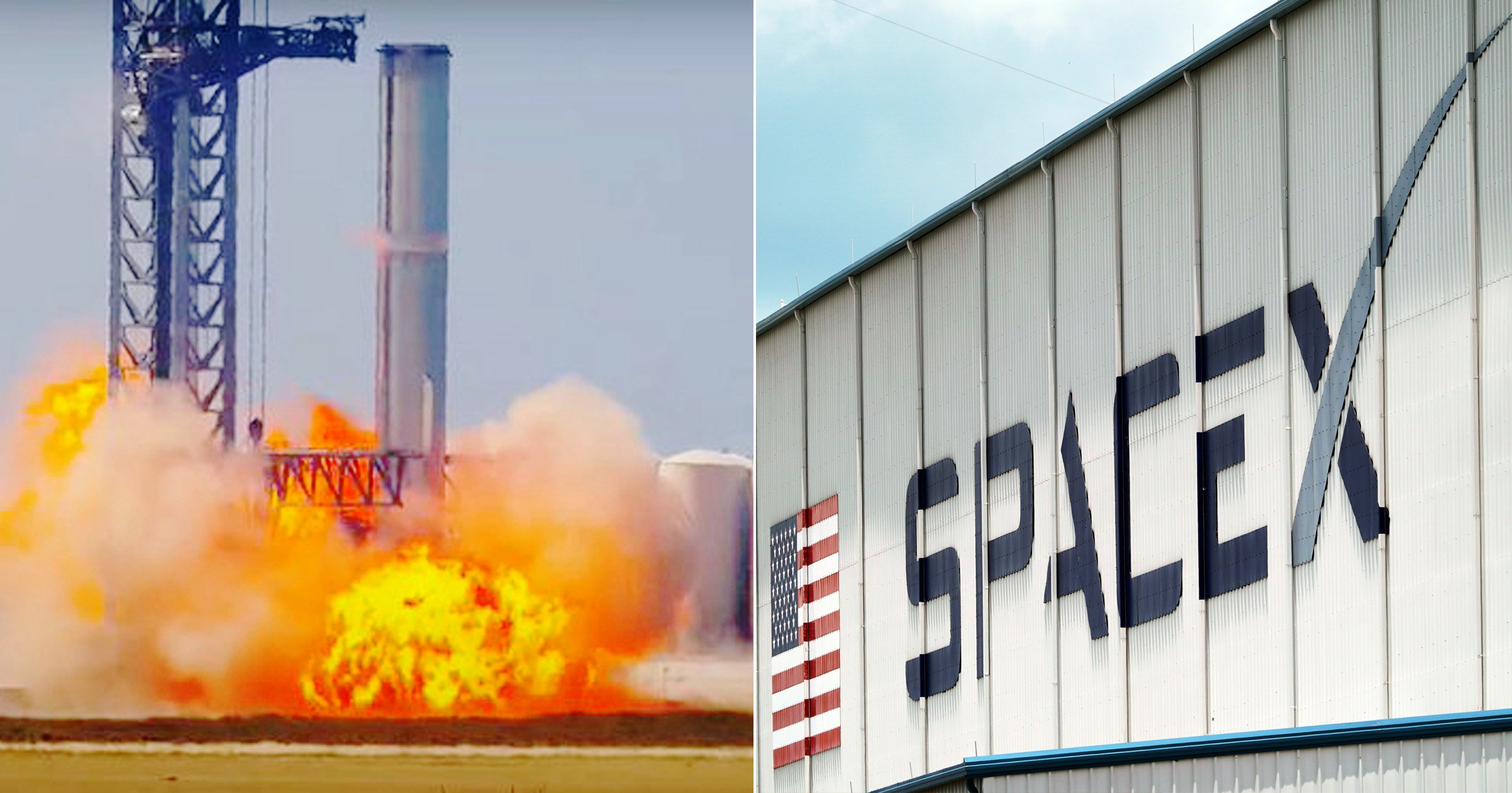 SpaceX rocket bursts into flames during ground test