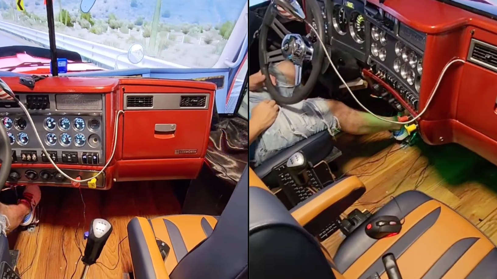 Man Installs Incredible Gaming Setup To Play Truck Simulator