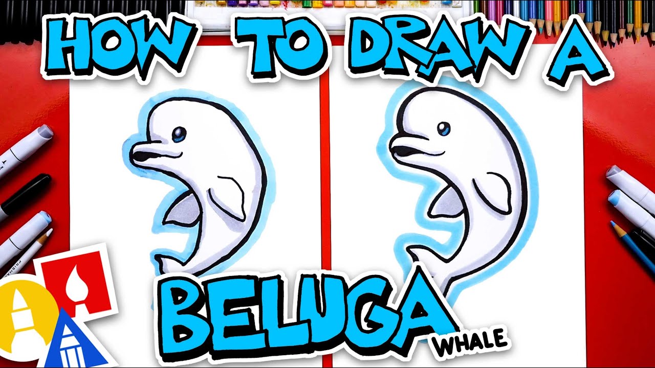 How To Draw A Cartoon Beluga Whale