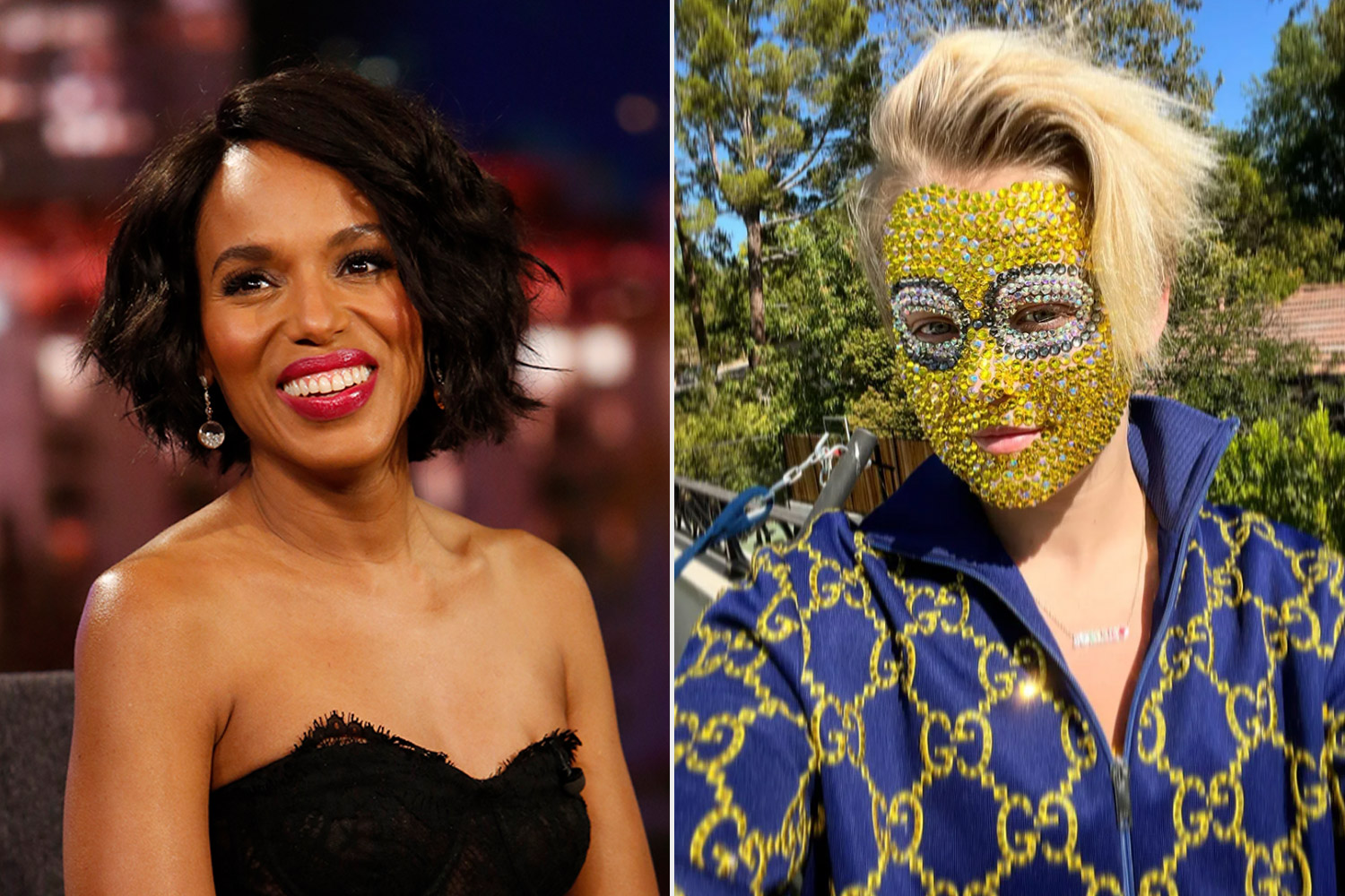 Kerry Washington Jokes That JoJo Siwa's Bedazzled Minion Makeup Is Her Next Red Carpet Look