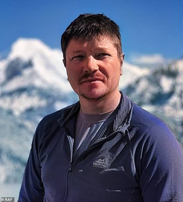 RAF wing commander father-of-two plunged 3,300ft headfirst to his death 'without even crying out' after catching his rucksack on a rock during military expedition in the Himalayas