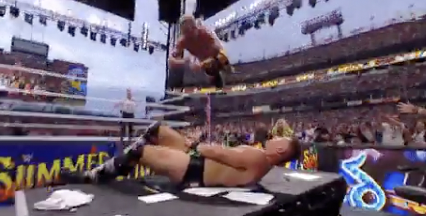 Watch Logan Paul Land a Perfect Frog Splash at WWE SummerSlam