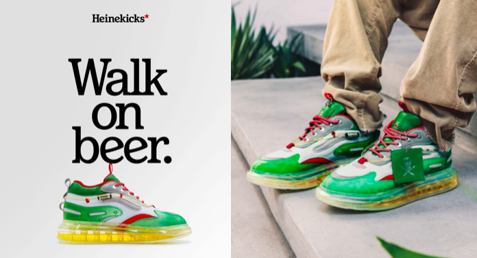 Now you can even walk ‘high’ on beer with Heinekicks! The world’s first beer-filled shoe by Heineken, only 7 pairs to be available in Singapore