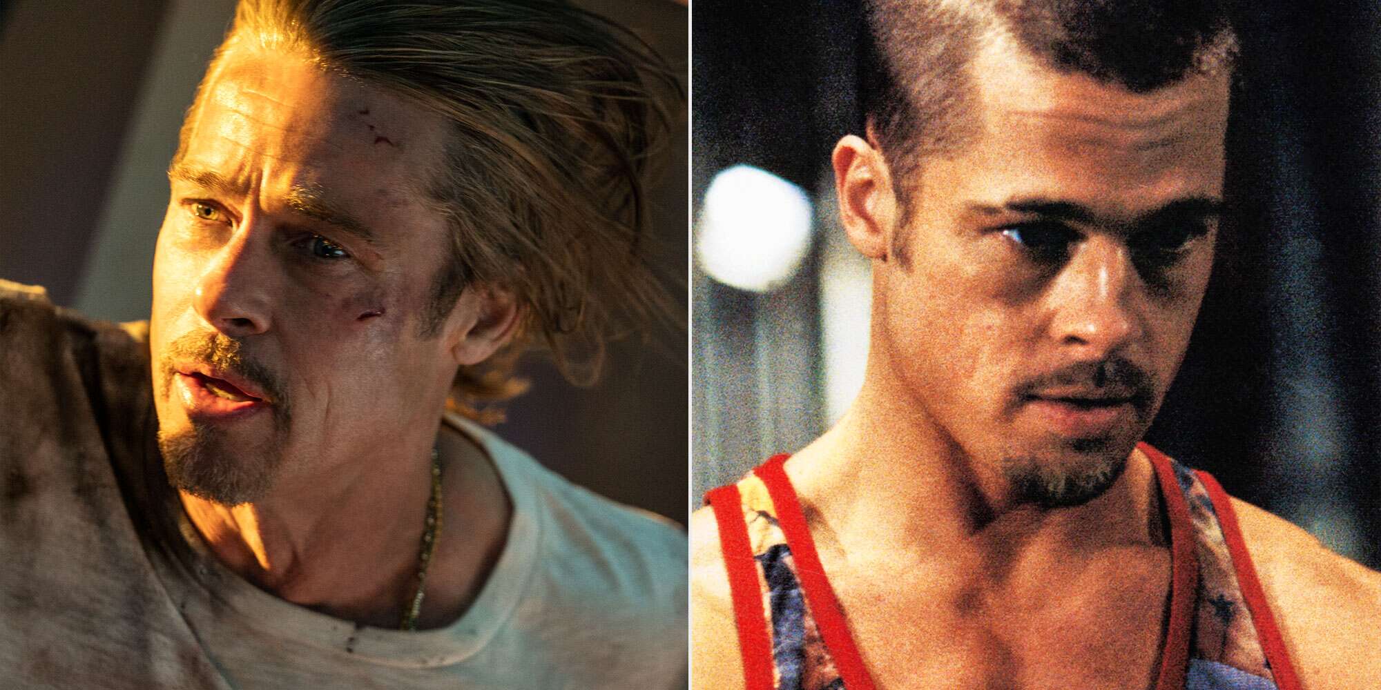 Brad Pitt reminisces with his Fight Club stuntman turned Bullet Train director