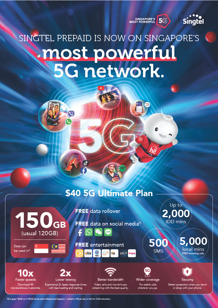 Singtel launches 5G enabled prepaid and Gomo SIM-only plans