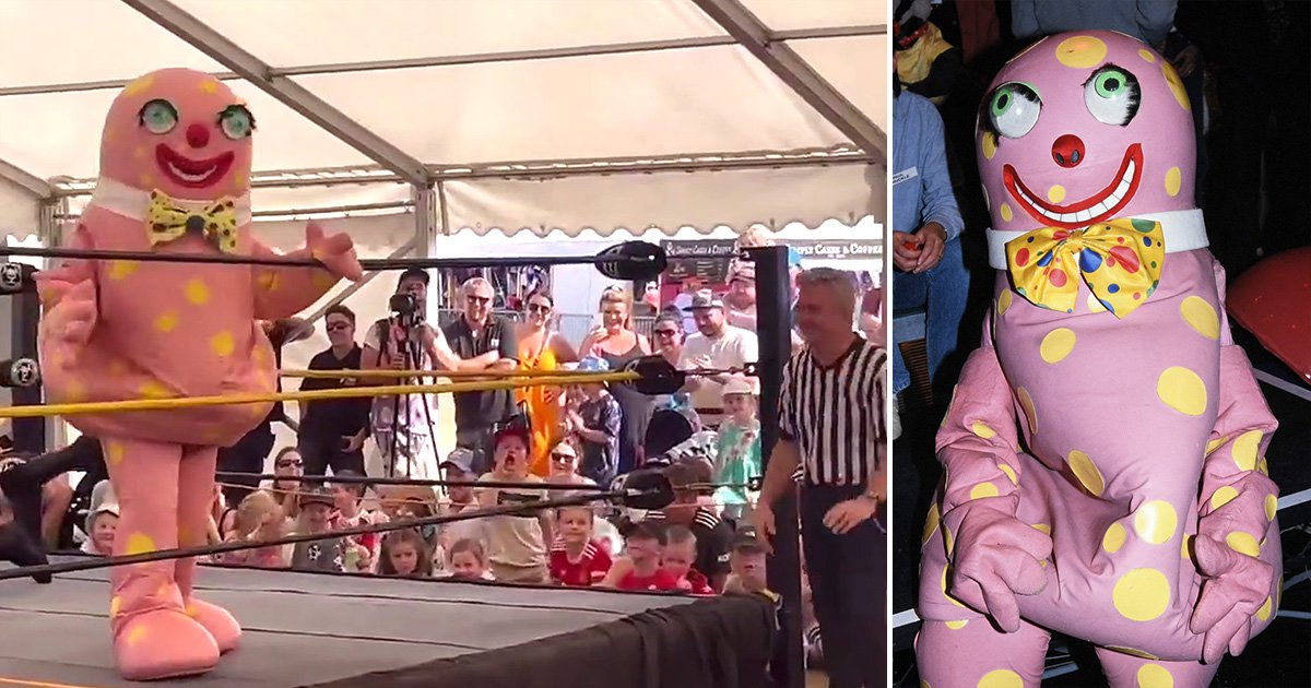 Mr Blobby makes wrestling debut in actual match and it’s as chaotic as you’d expect