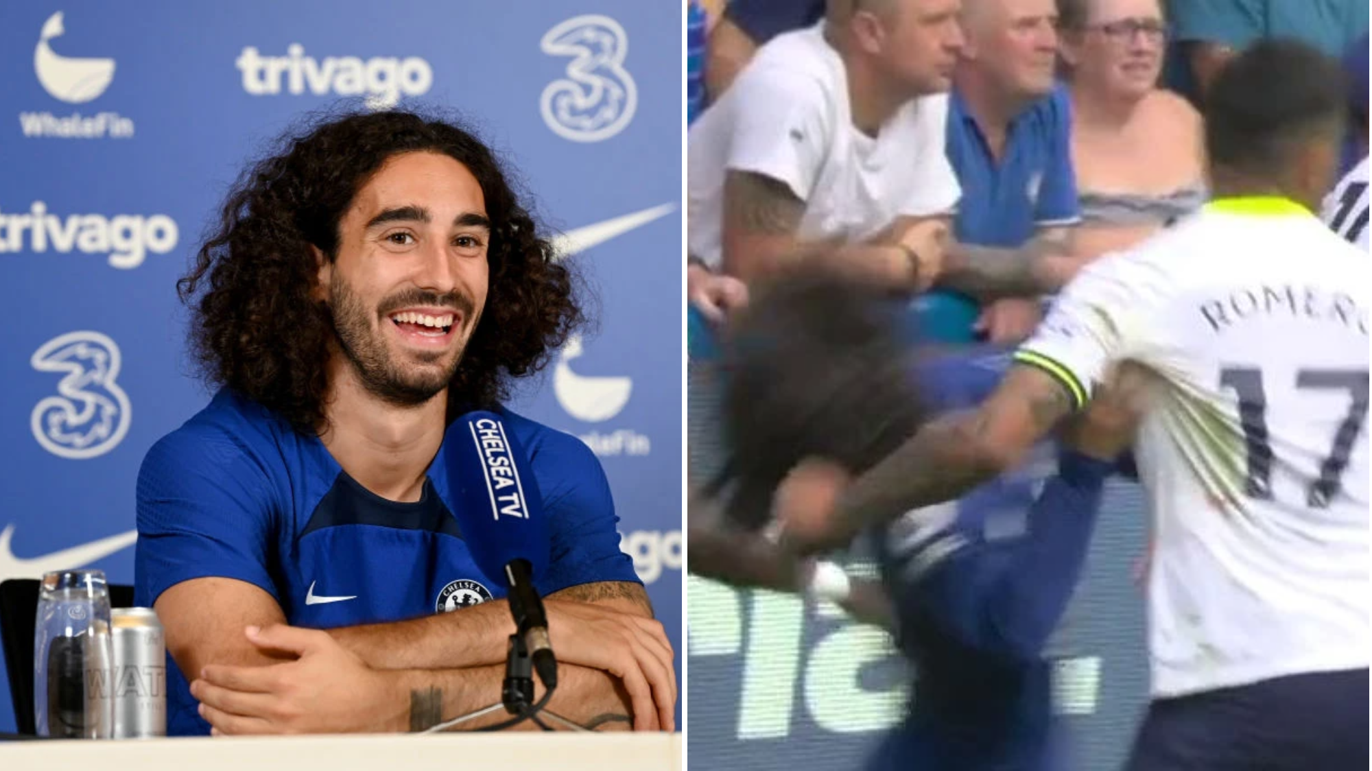 Marc Cucurella vows to never cut his hair despite Cristian Romero foul during Chelsea vs Tottenham