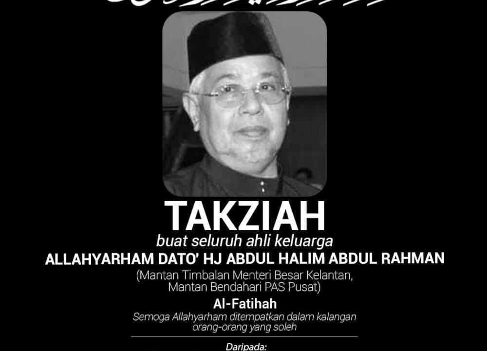 Former deputy MB of Kelantan Abdul Halim dies at 82