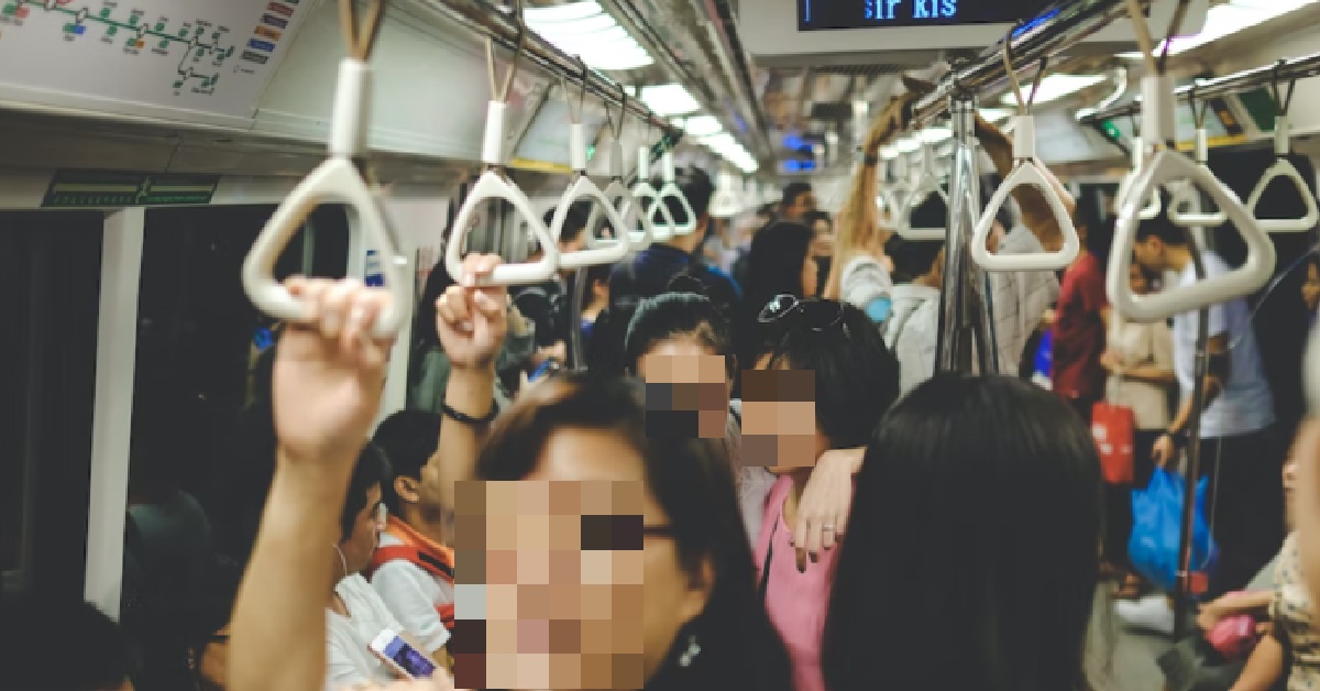 NETIZEN FED UP WITH COUPLE “RUBBING” EACH OTHER INSIDE CROWDED PEAK-HOUR MRT