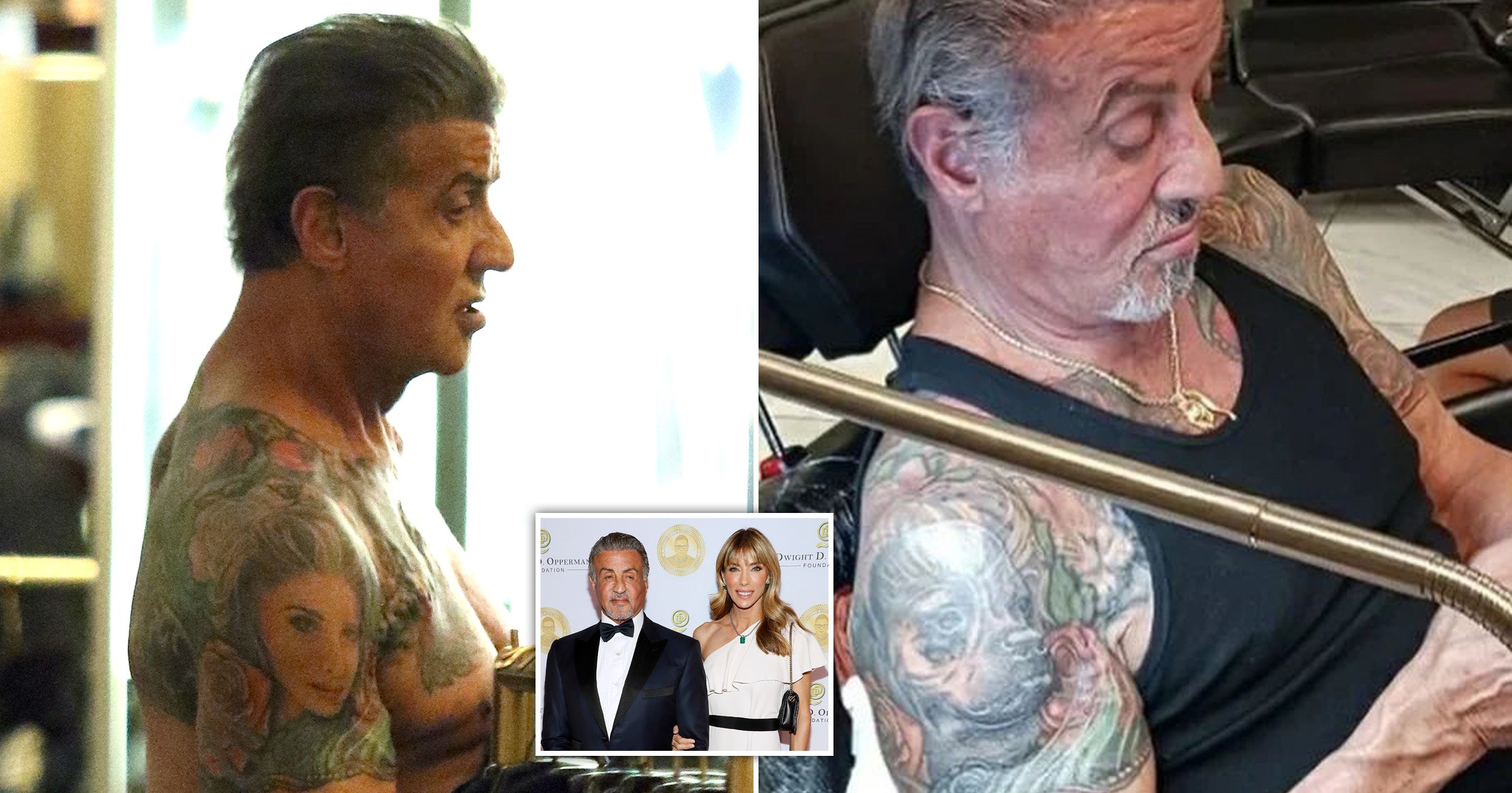 Sylvester Stallone covers up tattoo of wife Jennifer Flavin with inking of Rocky’s beloved dog Butkus