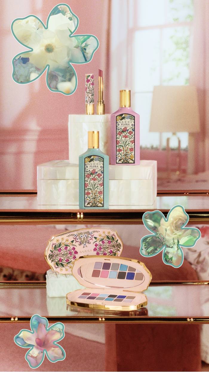 We have our eyes on the limited edition floral eyeshadow palette from Gucci Beauty; it has a little surprise for us too