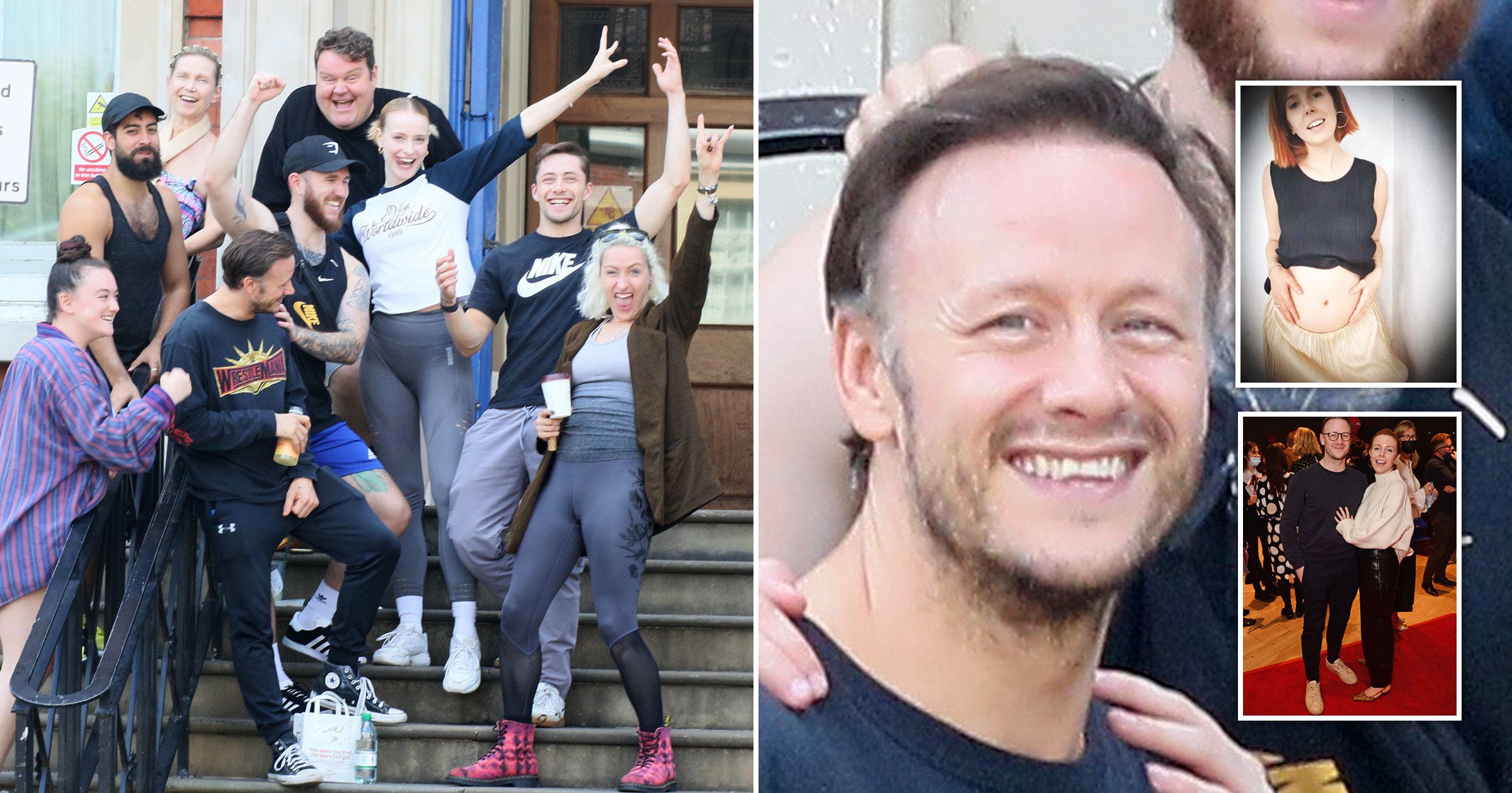 Former Strictly star Kevin Clifton beams as he celebrates Stacey Dooley baby news