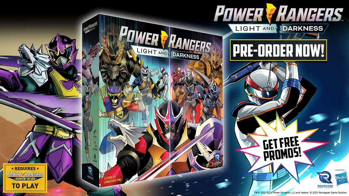 Power Rangers: Heroes of the Grid Light And Darkness Expansion Features Dino Charge, Mystic Force, and More