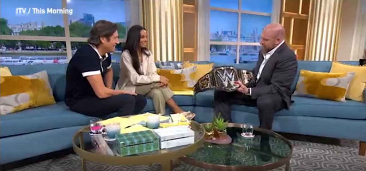 Vernon Kay left speechless after being handed incredible surprise gift from WWE legend Triple H