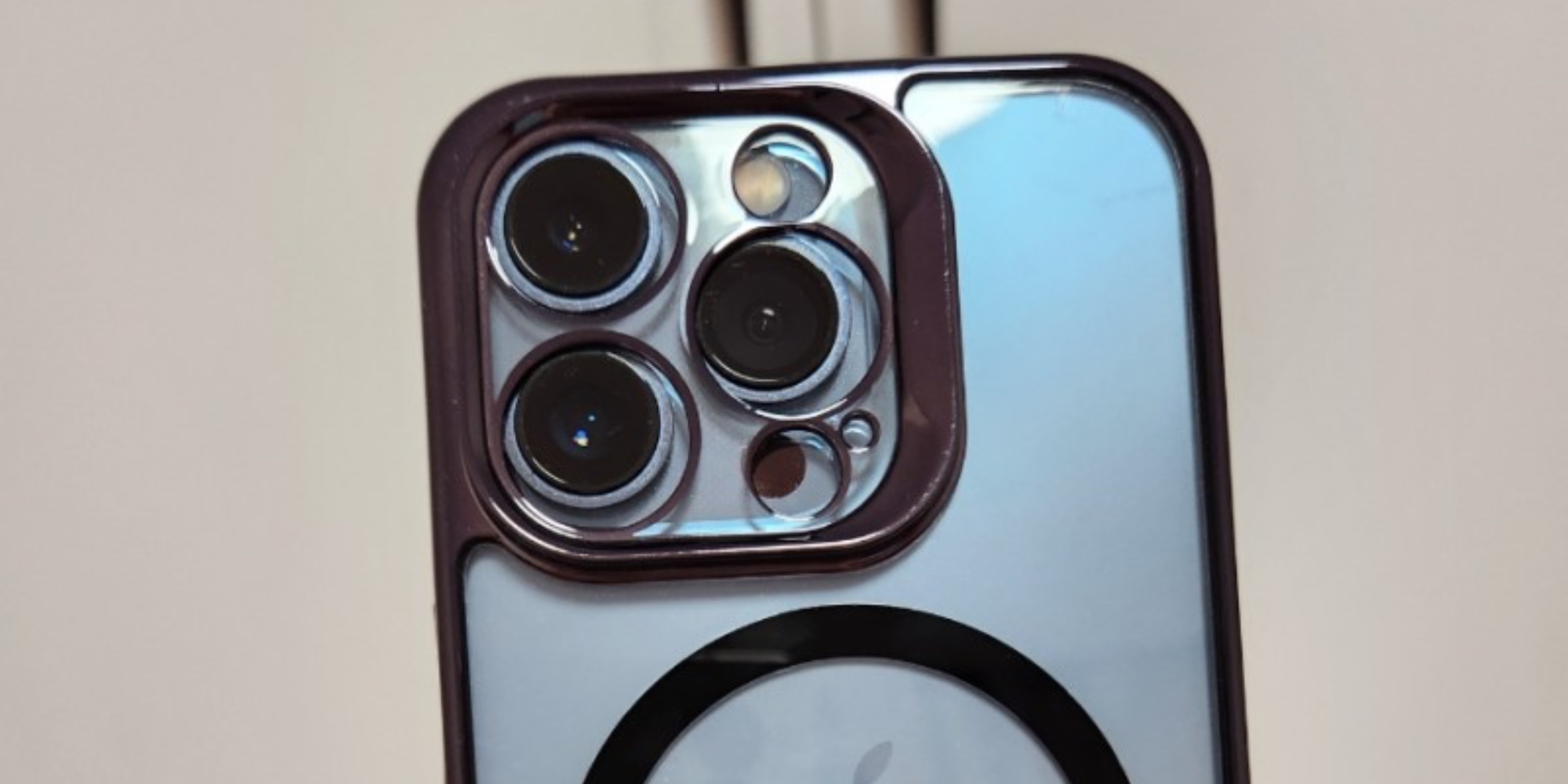 iPhone 14 Pro case shows massive camera lenses compared to the iPhone 13 Pro