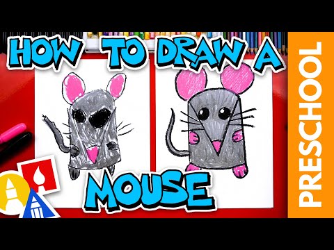 How To Draw A Mouse - Letter M - Preschool