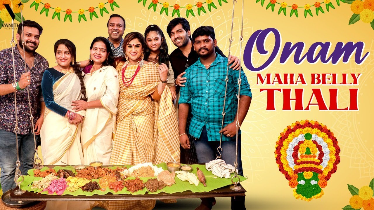 Onam Fun Celebrations with Non Veg Sadhya | Vanitha Vijaykumar