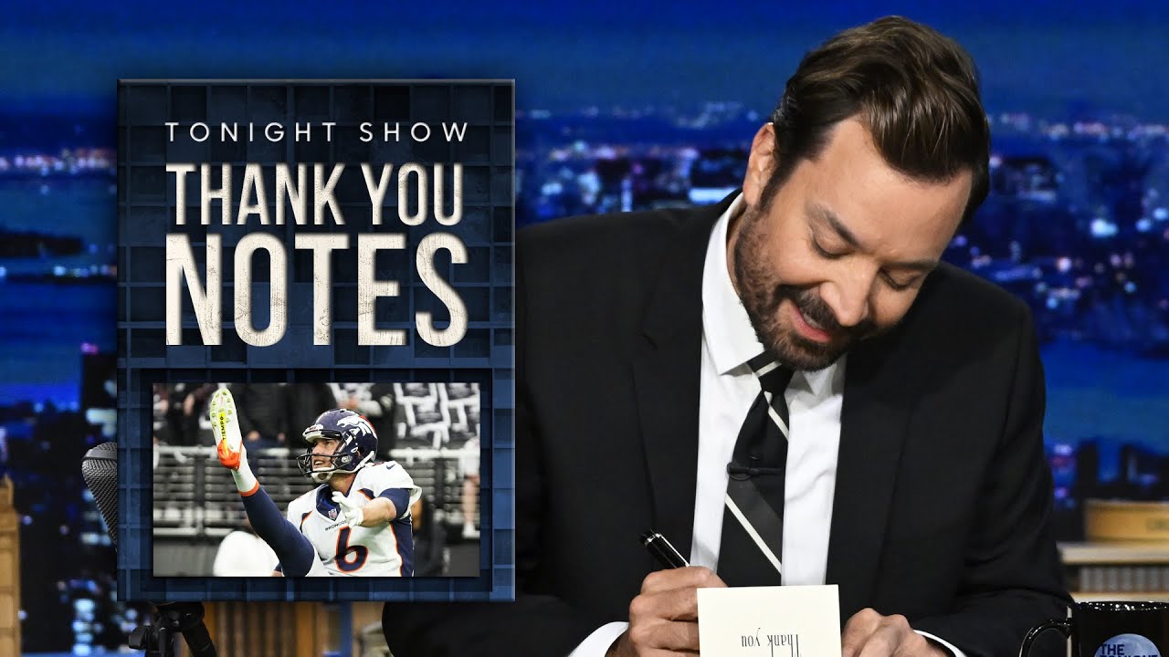 Thank You Notes: NFL Kickers, Football Playbooks | The Tonight Show Starring Jimmy Fallon