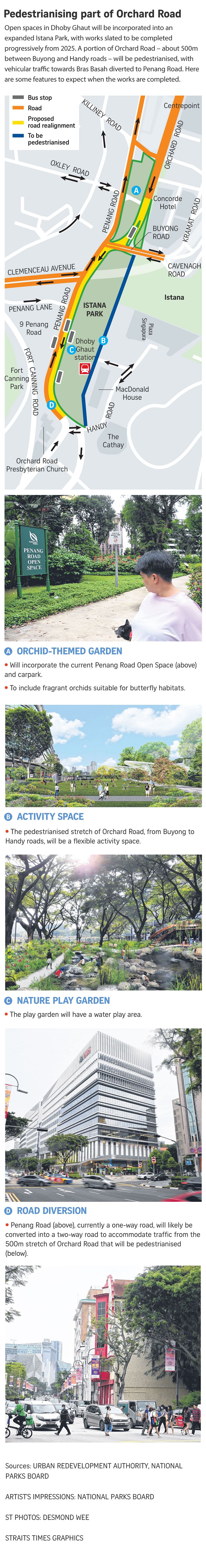 Istana Park expansion, pedestrianisation of Orchard Road stretch to be completed from 2025