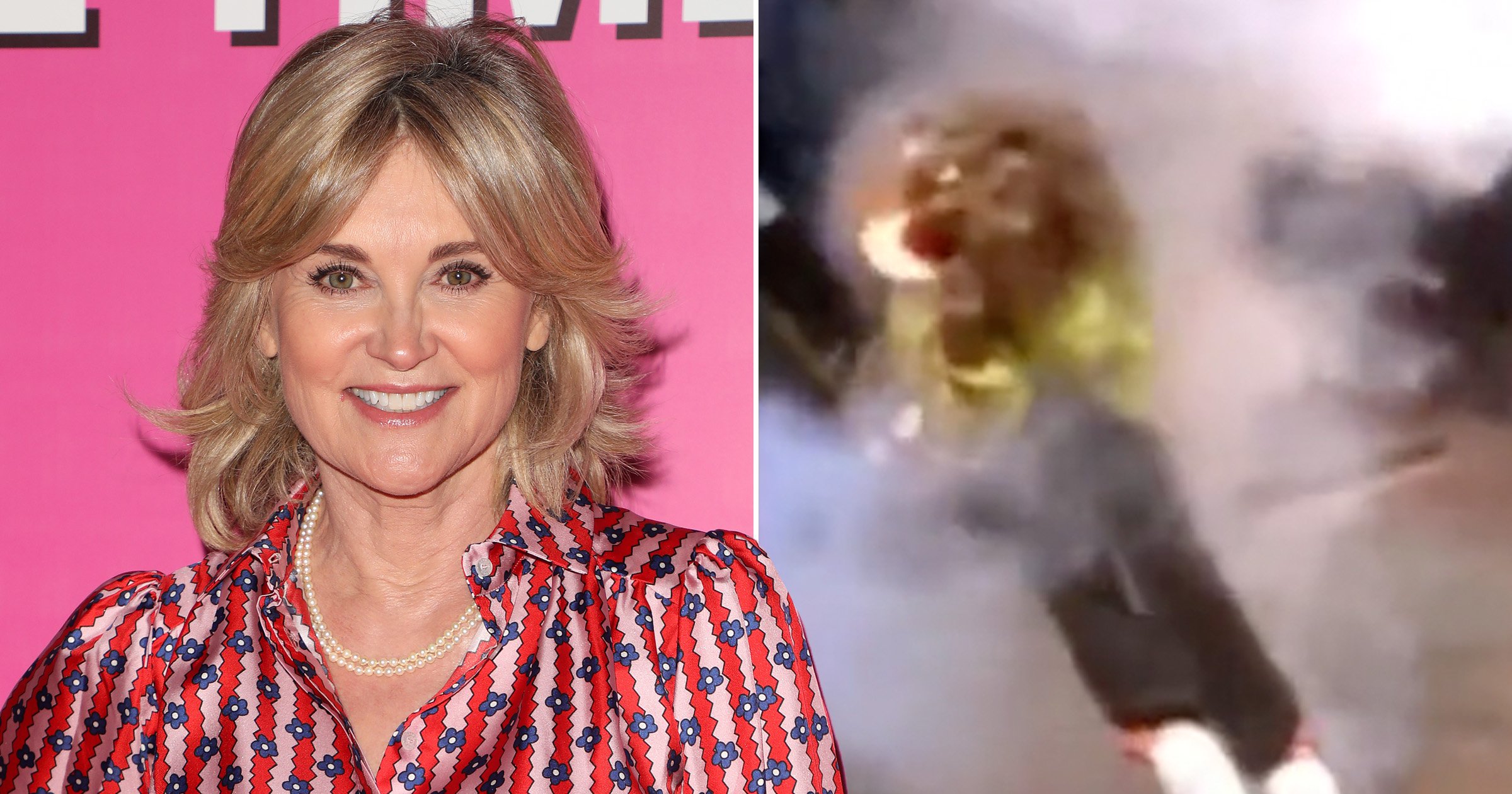 People shocked by unearthed clip of Anthea Turner literally getting blown up on live TV