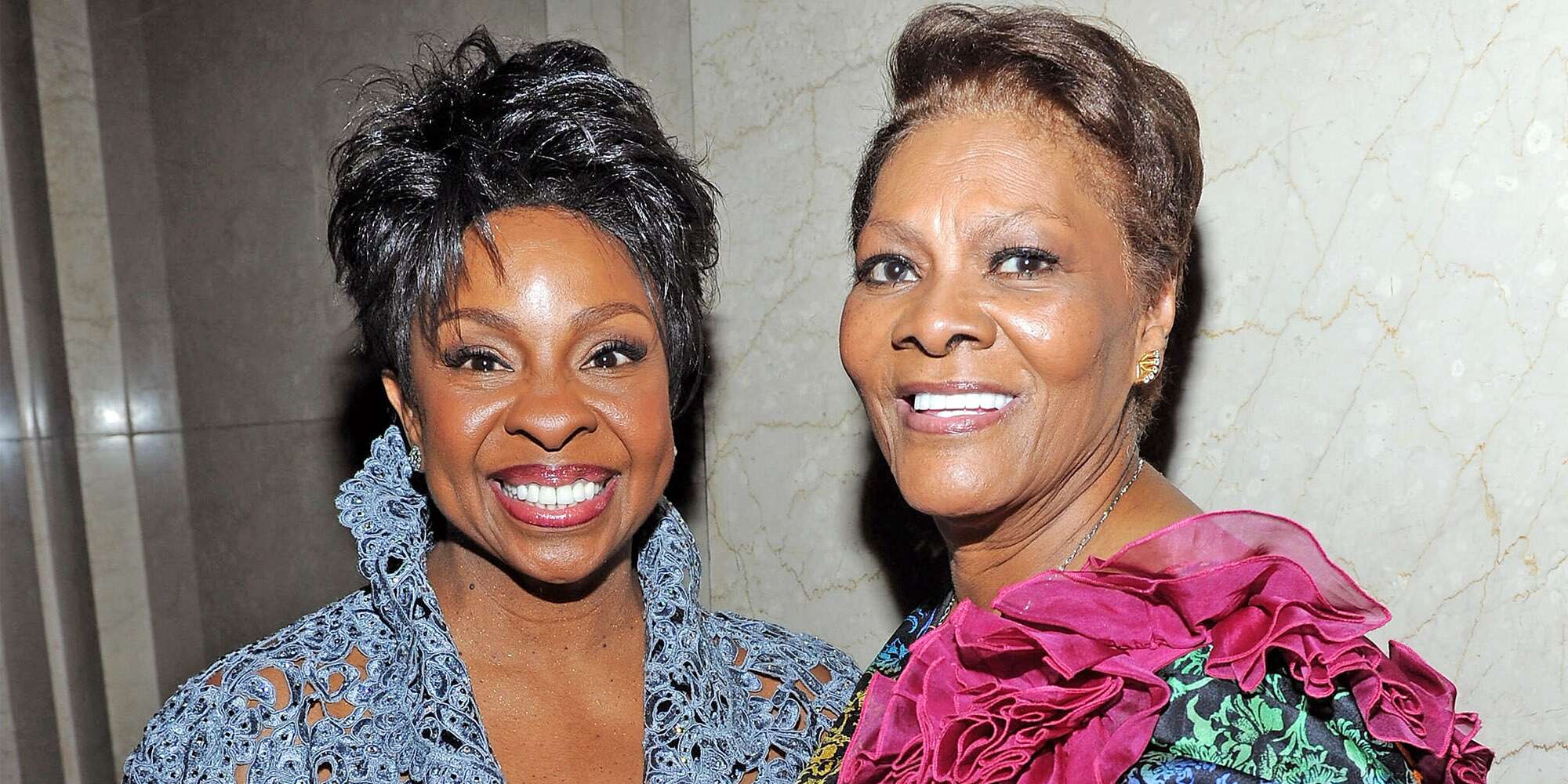 Dionne Warwick and Gladys Knight react after being mistaken for each other by tennis commentator