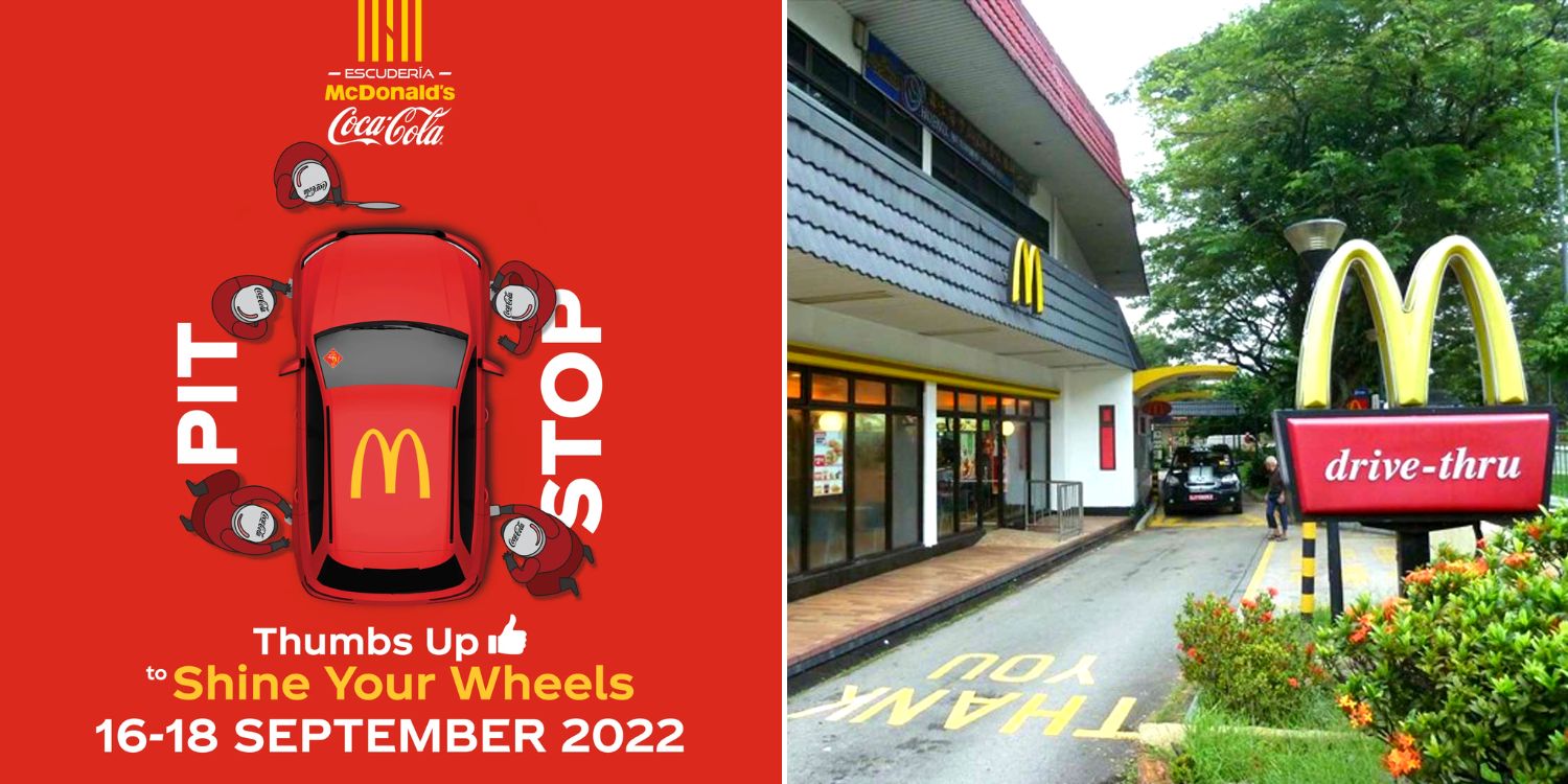 Mcdonald’s will offer an F1 ‘pit stop’ experience with free coke when you visit their drive-thru