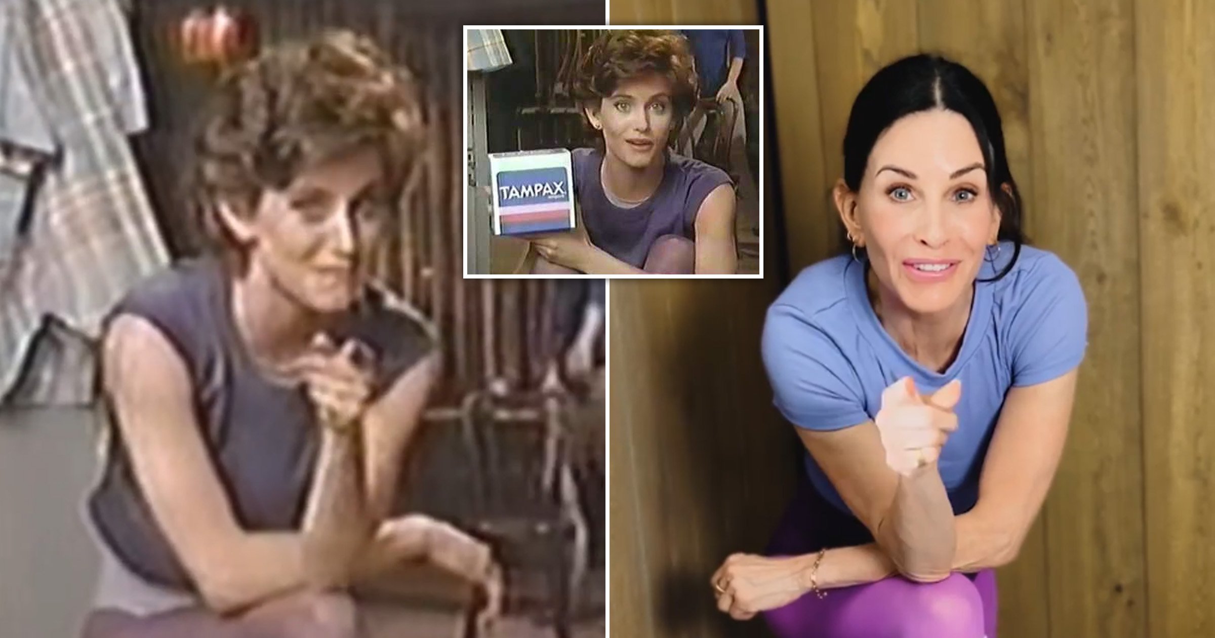Courteney Cox dons legwarmers to update iconic Tampax advert: ‘Menopause will eat you alive’