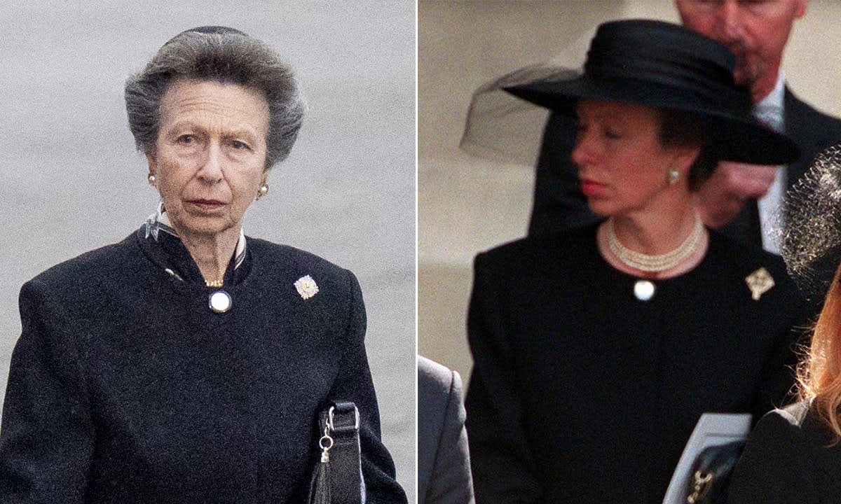 Princess Anne recycles 25-year-old outfit from Princess Diana's funeral