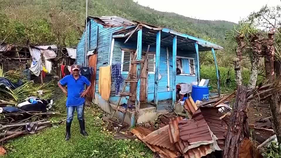 Storm fiona destroys homes in dominican republic