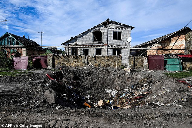 Russian military rains down terrifying barrage of incendiary shells on a Ukrainian village days after it was recaptured by Kyiv's troops