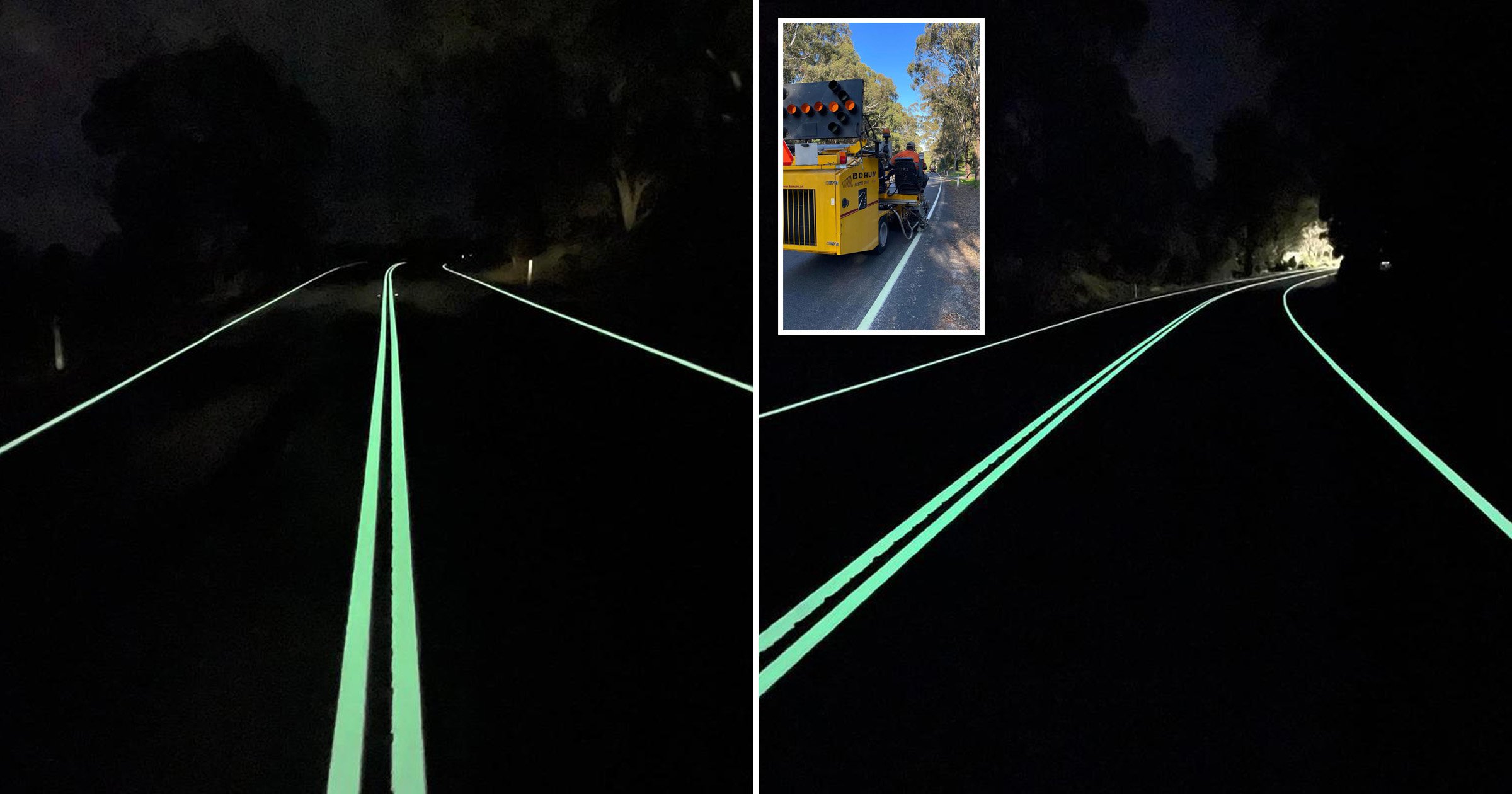 Luminous highways look like something straight out of a scene from Tron