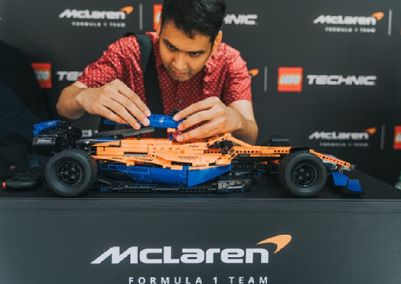 Lego and McLaren make pit stop at Orchard Road with life-sized race car