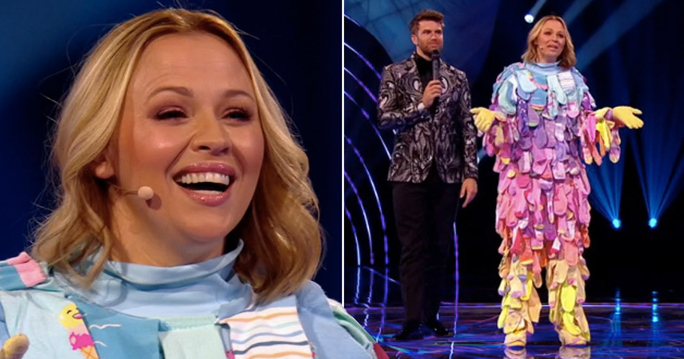 The Masked Dancer: Kimberley Walsh revealed as Odd Socks is unmasked