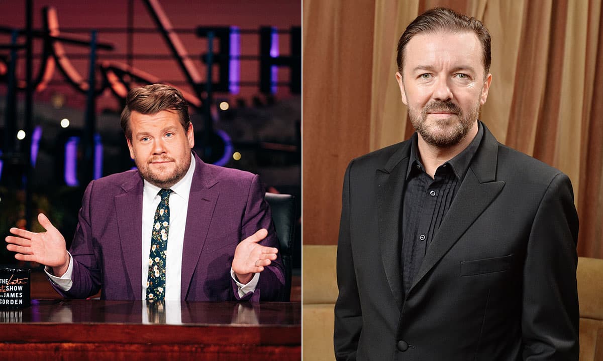 Ricky Gervais responds to James Corden copying his joke word for word following his apology