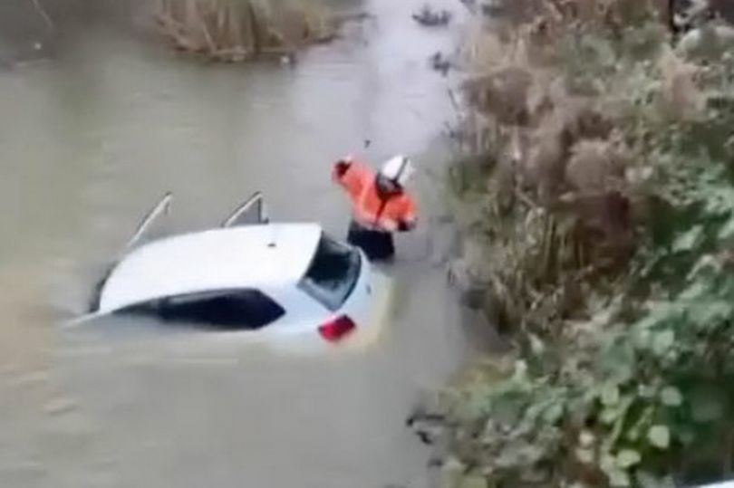 Woman's horror as she drives car into lake just weeks after passing her test