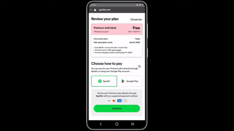 谷歌Play Store将允许Spotify应用内支付 仍需抽成但比例降低