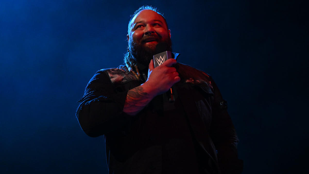 WWE star Bray Wyatt wears new creepy black mask and Uncle Howdy reads the weather as Firefly Fun House returns