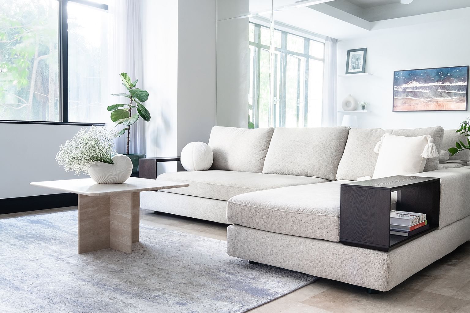 Style meets function: These sofas come with LED reading lights, wireless charging tables and storage spaces