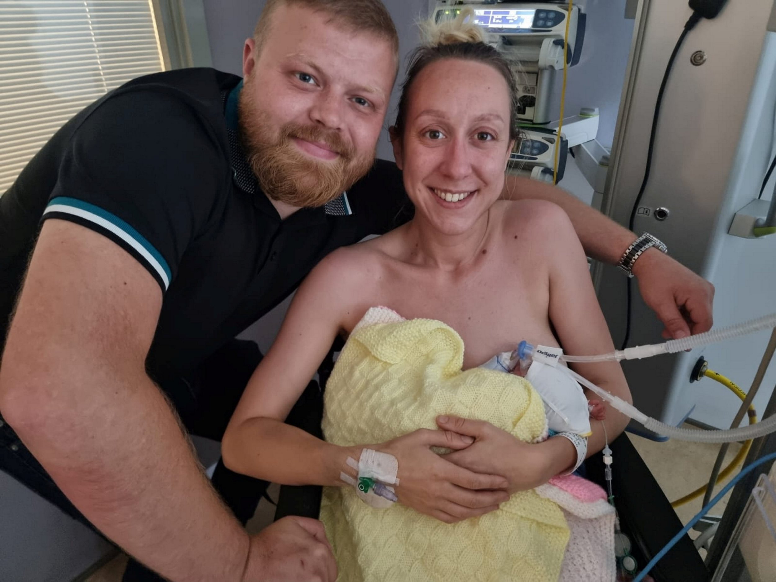 Baby born 12 weeks early ‘saved mum’s life’ after her birth revealed a cancerous tumour