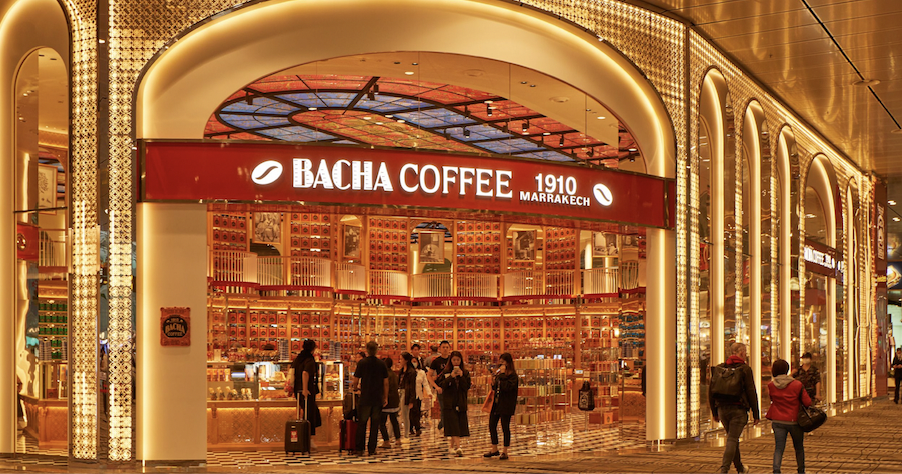 Bacha Coffee opens largest store in the world at Changi Airport Terminal 3 with stained-glass ceilings