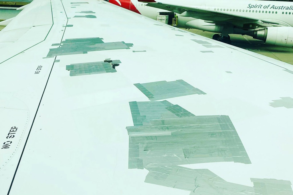 Airline explains why plane wing covered in duct tape after photo goes viral