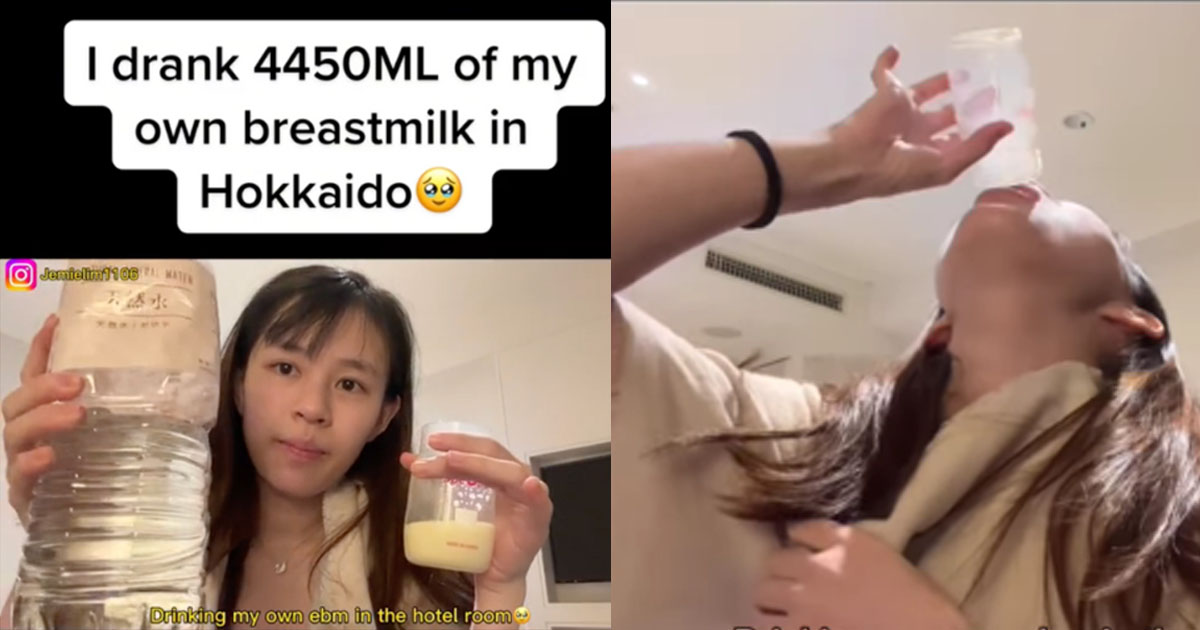 Woman shares how she drank 4.4L of her breast milk so they don’t go to waste