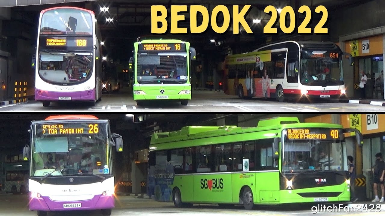 Buses at Bedok Bus Interchange, Singapore