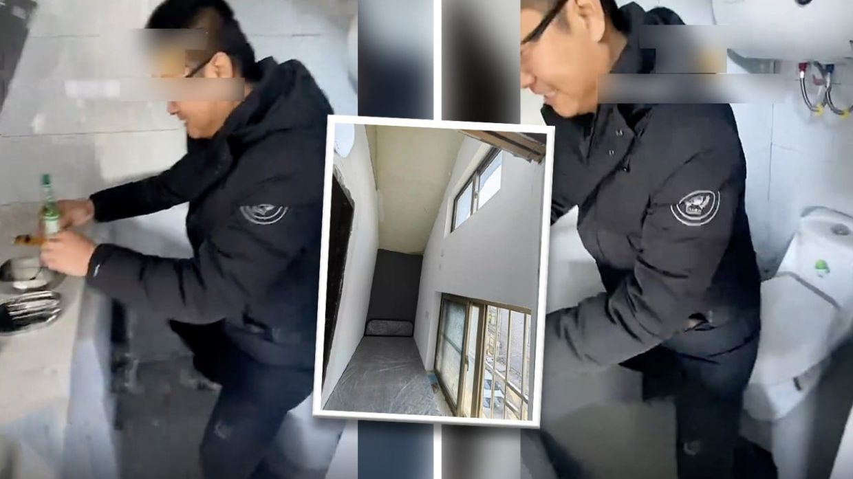 ‘You can cook sitting on the toilet’: 6-square-metre Chinese nano-flat under the stairs slammed as affront to human dignity