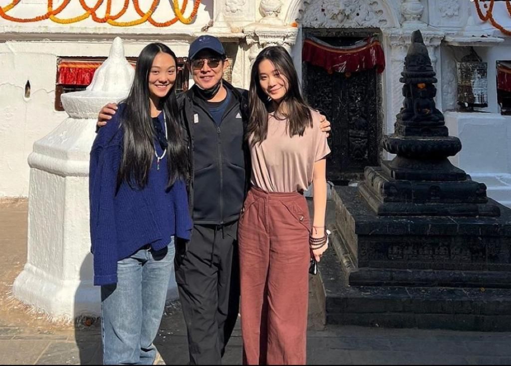 Jet Li and his family spend time in Nepal visiting friends