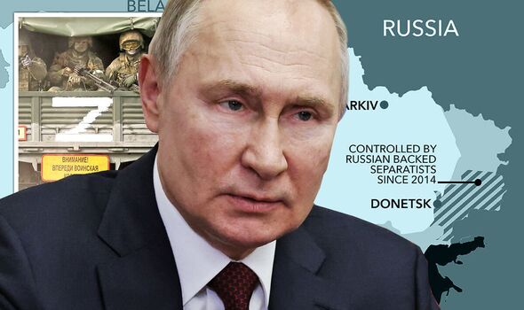 Putin's shame laid bare as before and after maps show Russian territorial losses