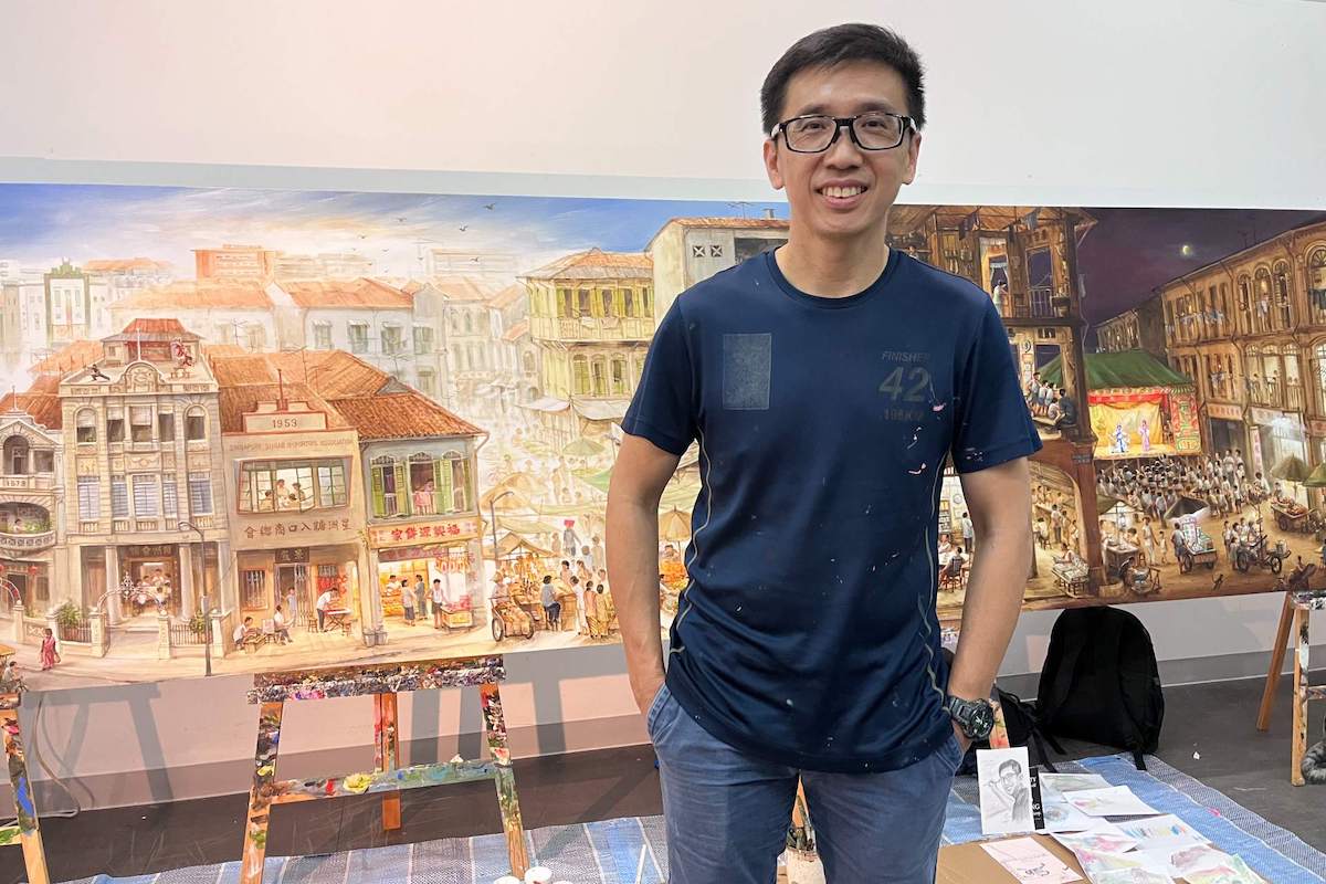 Artist Yip Yew Chong finishes 60m-long masterpiece of Singapore