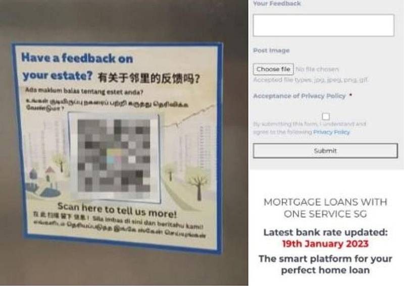 Phishing scam: Posters with fake QR code put up at HDB blocks in Bukit Batok