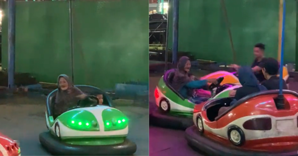 [VIDEO] Nenek Shows Off Driving Skills Putting The Pedal To The Metal In Bumper Car Ride